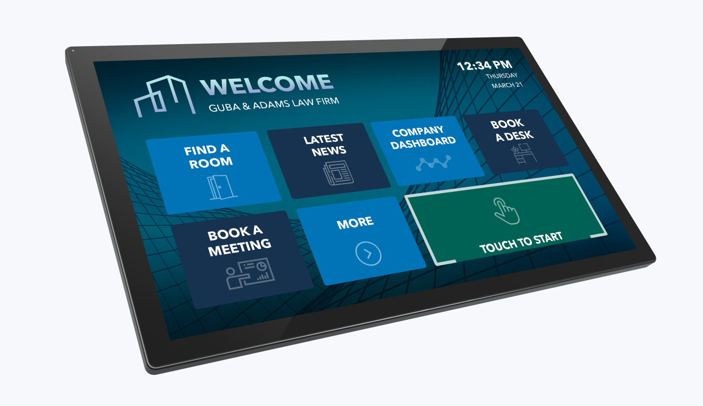 Image of touchscreen signage designed for commercial use