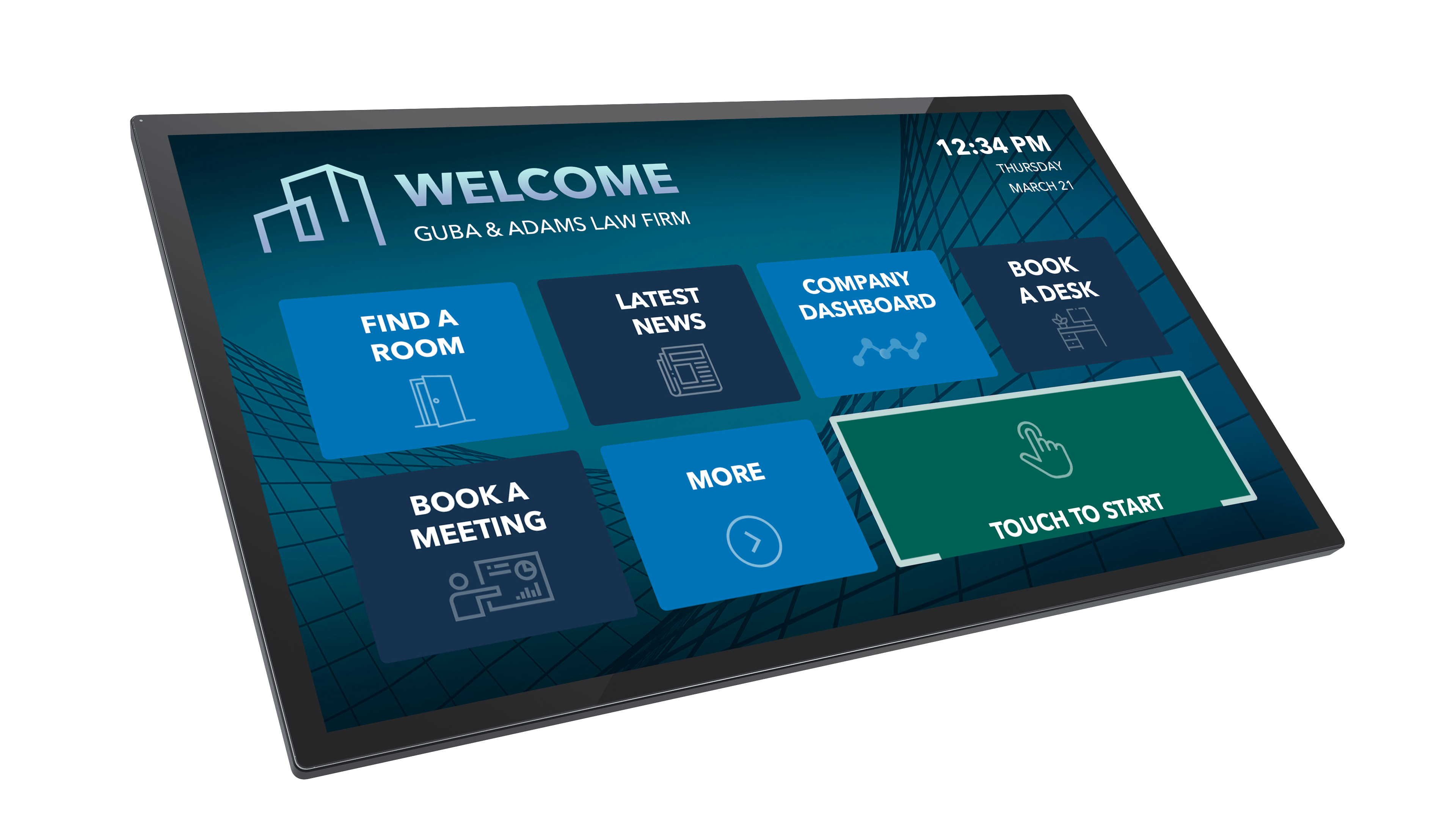 Image of touchscreen signage designed for commercial use