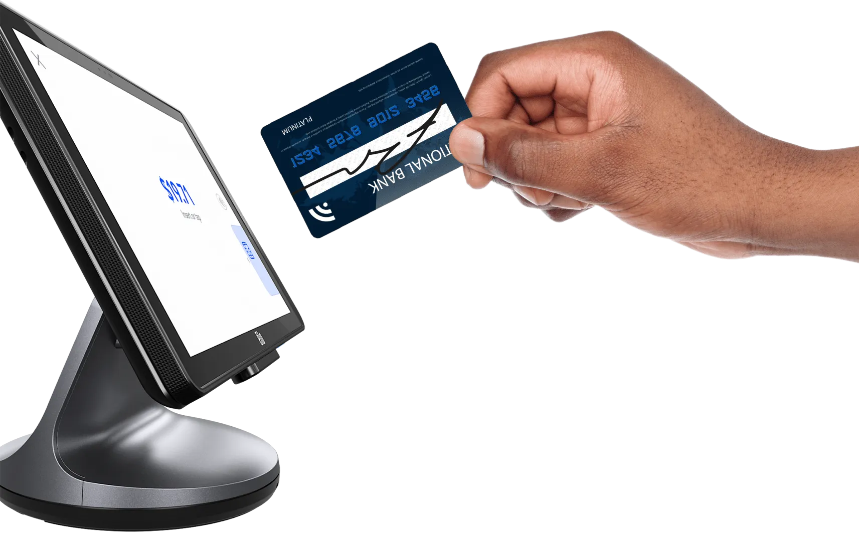 Image of credit card tapping the 10