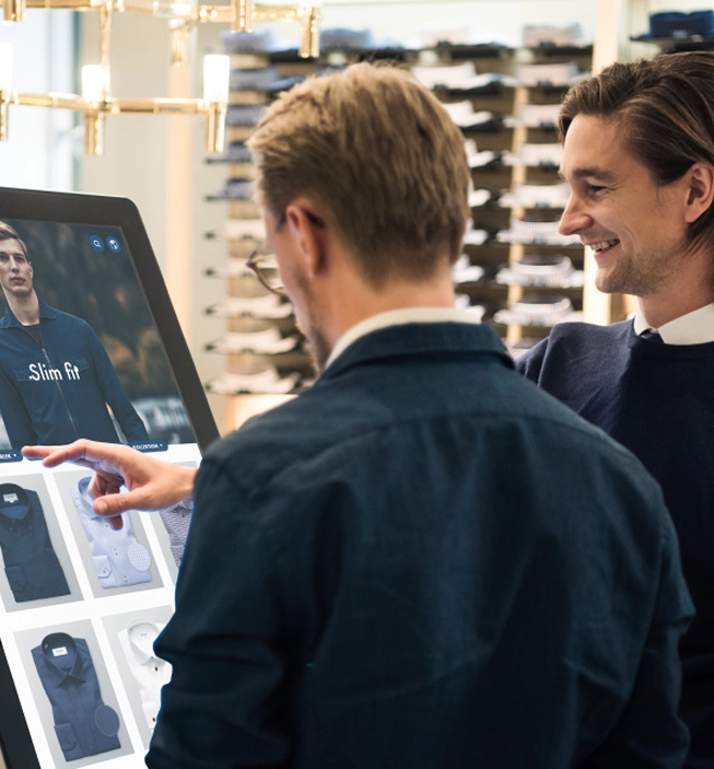 Retail associates using unified touchscreen technology to support connected in-store experiences