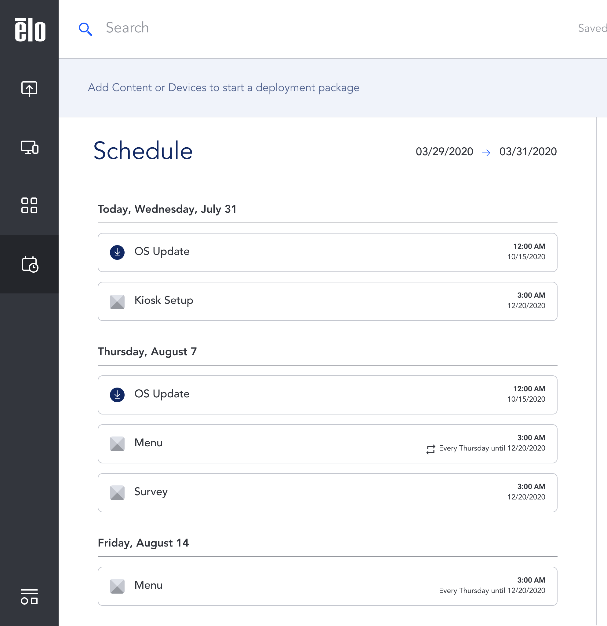 EloView Schedule