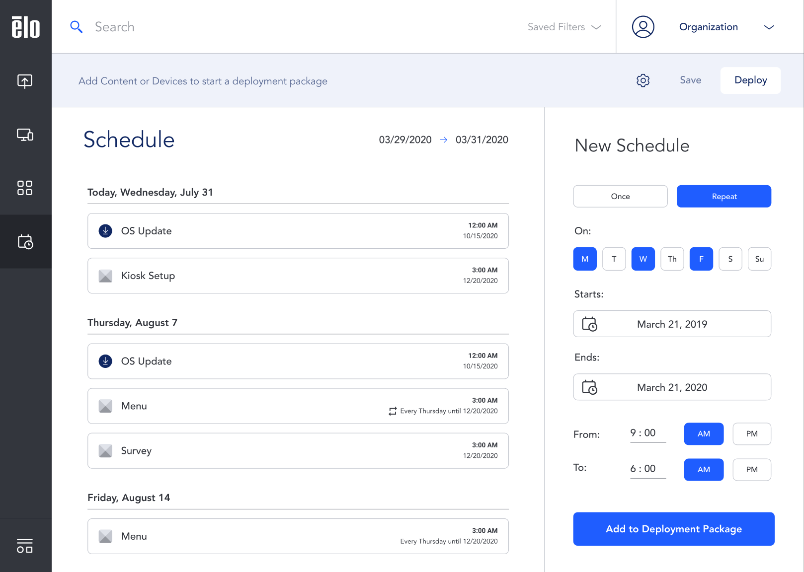 EloView Schedule