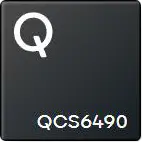 Image of Qualcomm 6490 octa-core processor chip demonstrating premium-tier 
																				features and IoT optimization