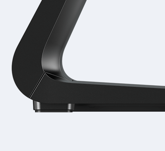 Image of EloPOS Z20 stand with integrated cable routing system 