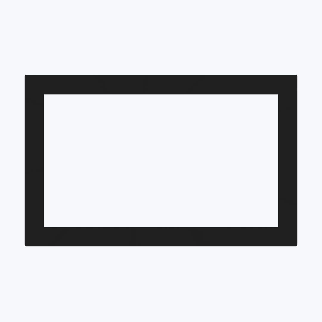 Custom cover glass for touchscreen displays Black rectangular touchscreen cover glass with customizable size, shape, edge finish, and material options including strengthened or safety glass.